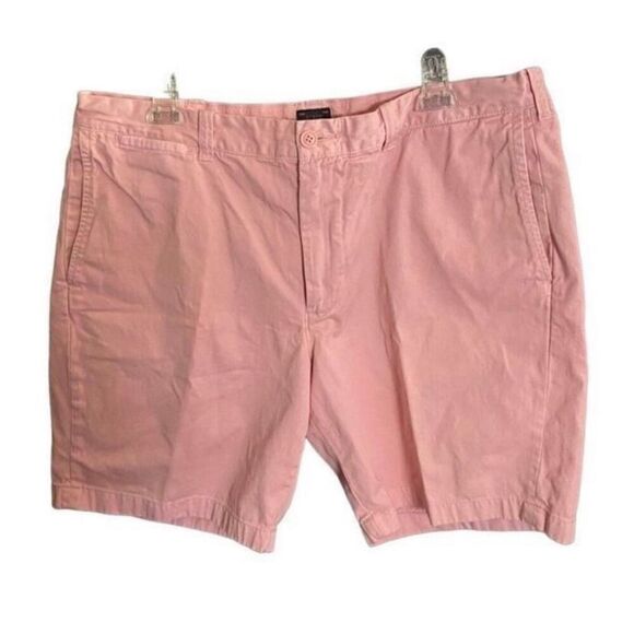 J. crew men’s Stanton, pink chino cotton ￼ classic shorts, size large in time - Picture 1 of 6